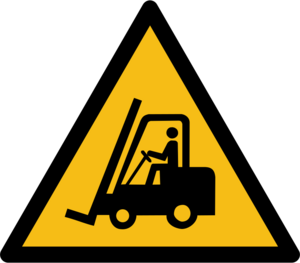 Warning sign W014: Warning of industrial trucks